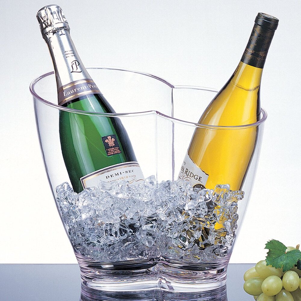 Champagne Ice Bucket, Prodyne Vino Duo Wine Bucket, 12w x 8 1/2d x 10h (in)